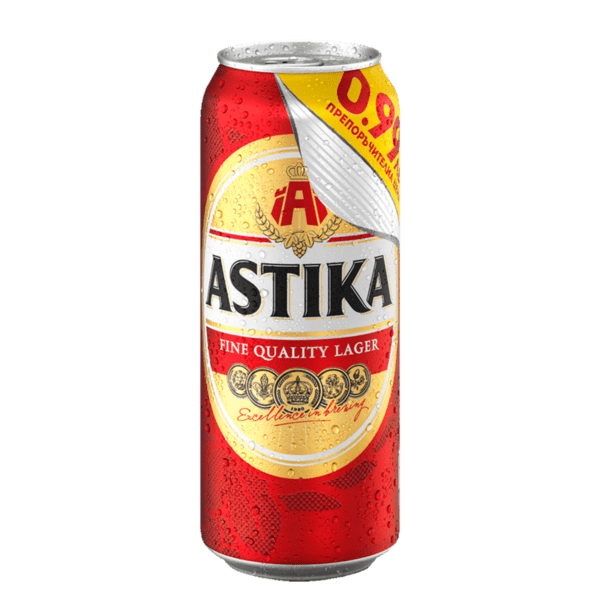 бира астика кен 0,500 л