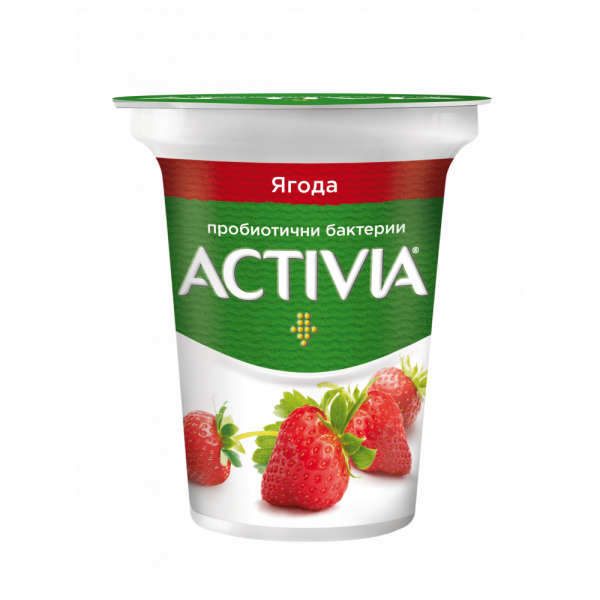 плодово мляко активиа пълнозърнеста ягода 280гр