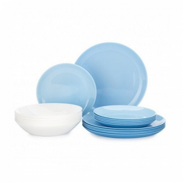 сервиз за храна дивали синьо бял 18 части
