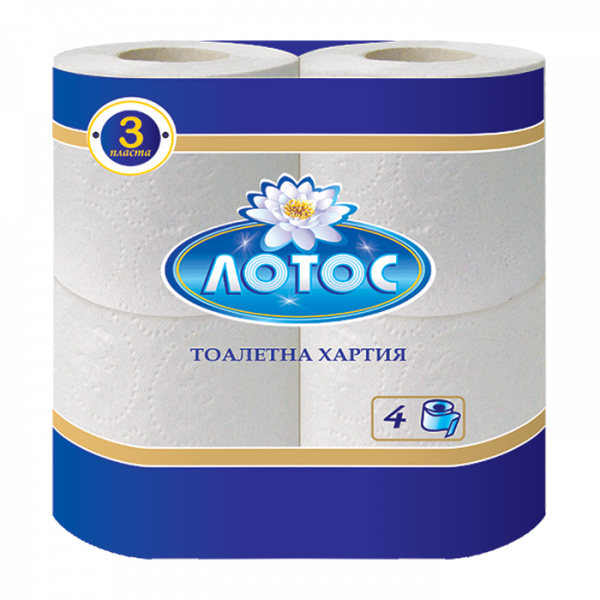 тоалетна хартия лотос премиум 4бр