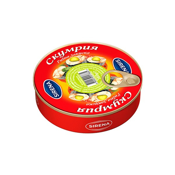 консерва сирена скумрия рибна закуска 160гр