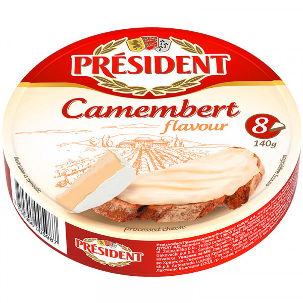 топено сирене президент камембер 140г