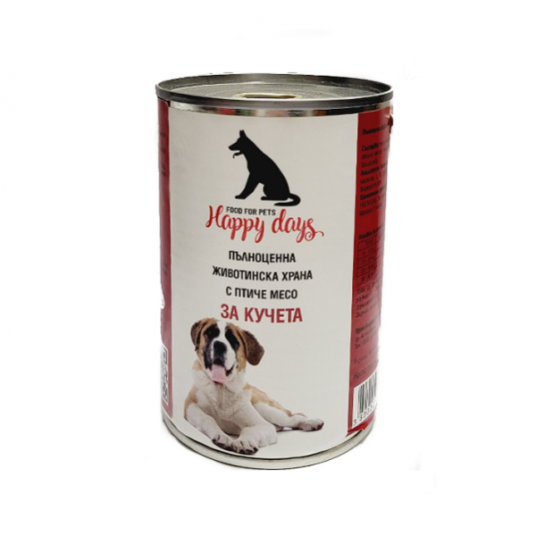 Happy Days консерва кучешка храна с пилешко месо - 0,415 гр.