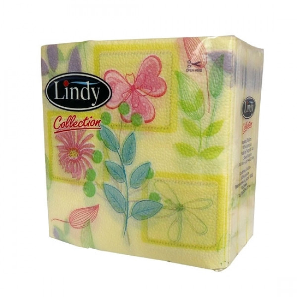 салфетки линди 80 бр цветни