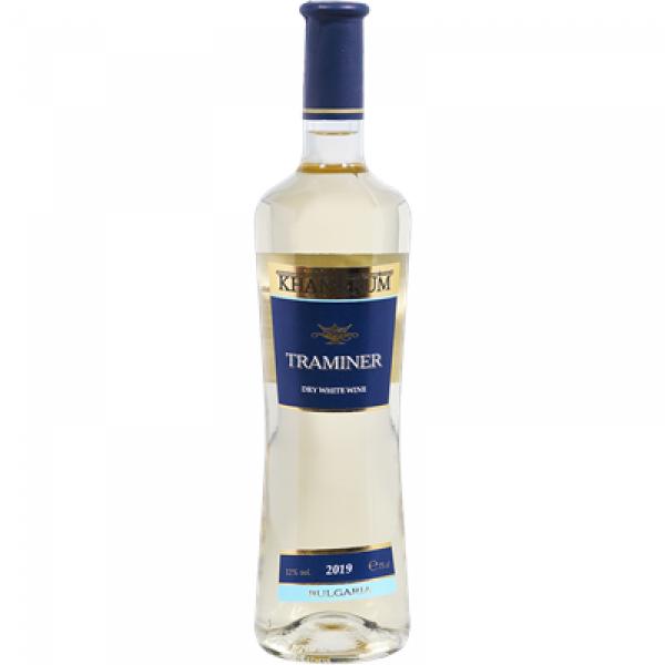 бяло вино хан крум траминер 750мл.