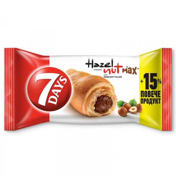 кроасан 7 дейс макс с лешник и какао 92гр.