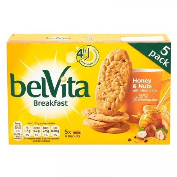 бисквити белвита с лешници и мед 225гр.