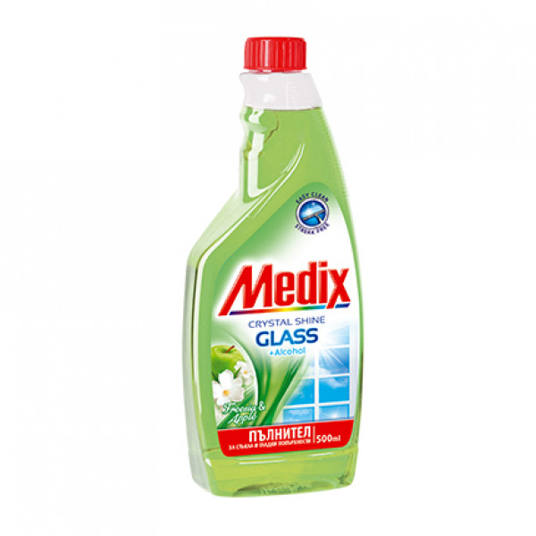 почистващ препарат за стъкла медикс фрезия и ябълка 500мл.