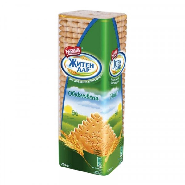 бисквити нестле житен дар обикновени 220гр.