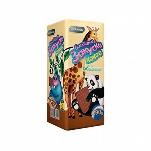 бисквити закуска какао 290гр.