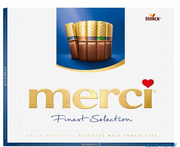 шоколадови бонбони мерси сини 250 гр