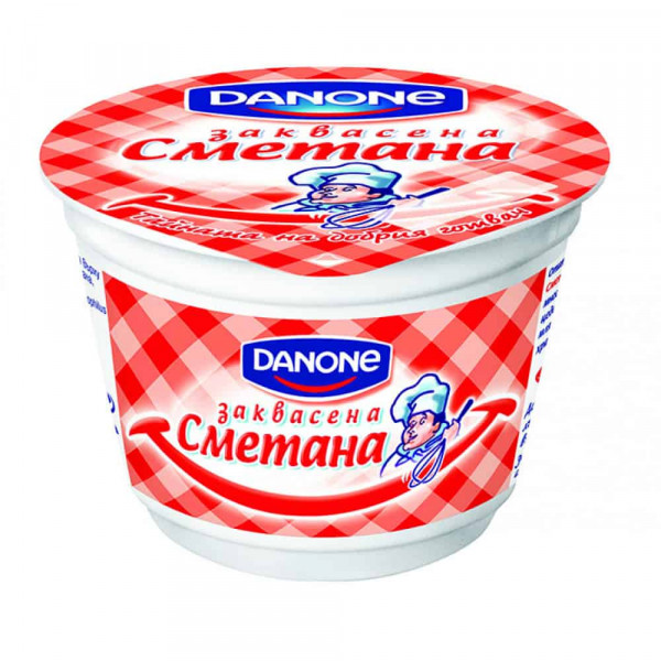 сметана заквасена данон 200гр.