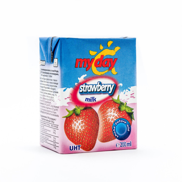 плодово прясно мляко май дей ягода 200мл