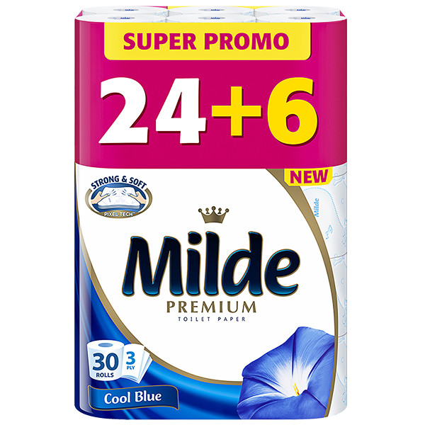 тоалетна хартия милде 24+6бр