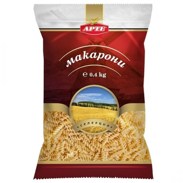 арте макарони спирали 0,400кг