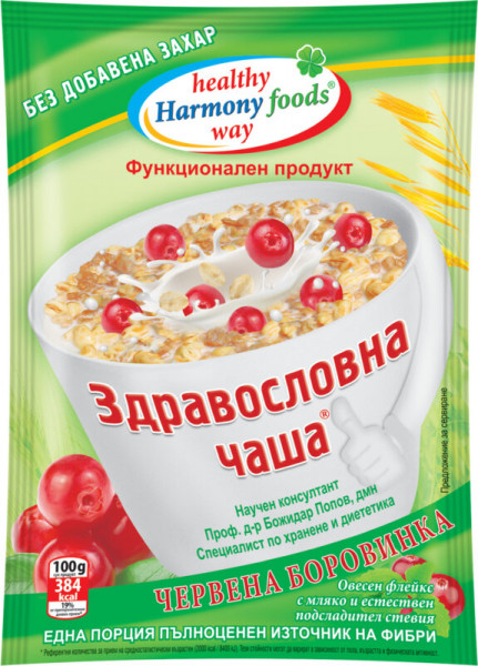 здравословна чаша овесени ядки и червена боровинка 50 гр.