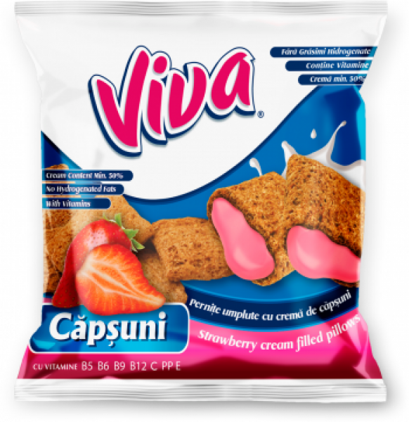 вива възглавнички с пълнеж от ягоди 100гр.