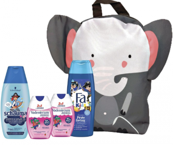 комплект детска чанта за момче душ-гел шам. паста 250мл