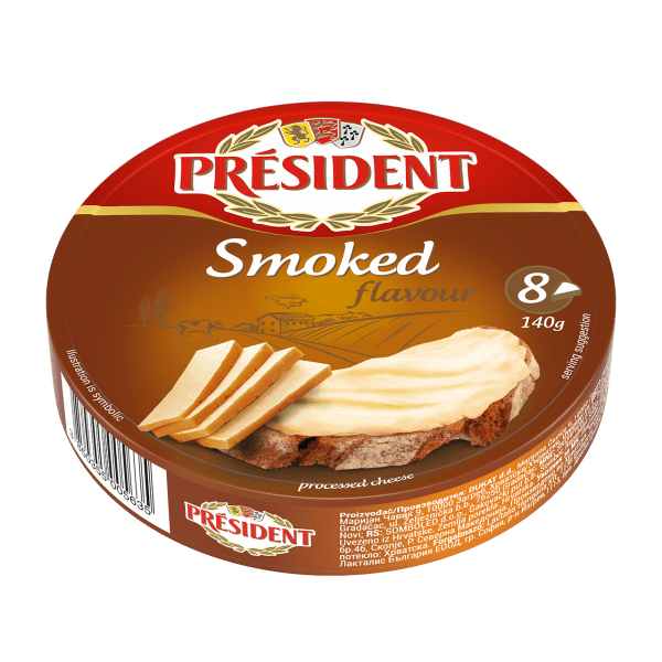 топено сирене президент пушено 140гр