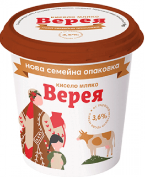 кисело мляко верея 3,6% 1кг