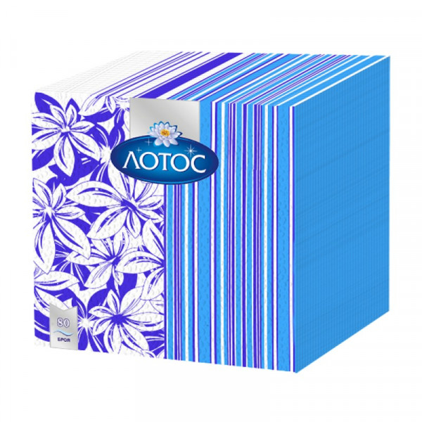 салфетки лотос хотел цветни 33*33 100бр