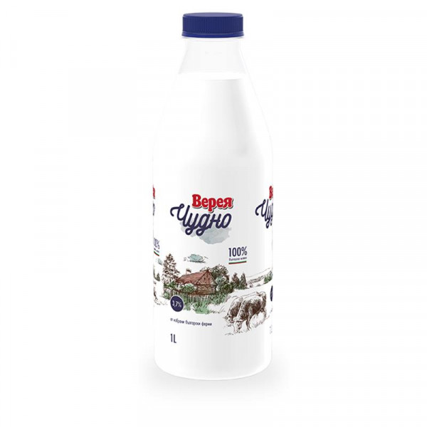 прясно мляко верея чудно 3,7% 1л бутилка