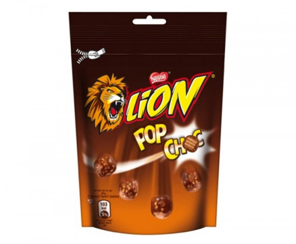 вафла хрупкава  с млечен шоколад нестле лайън поп чок 140гр.