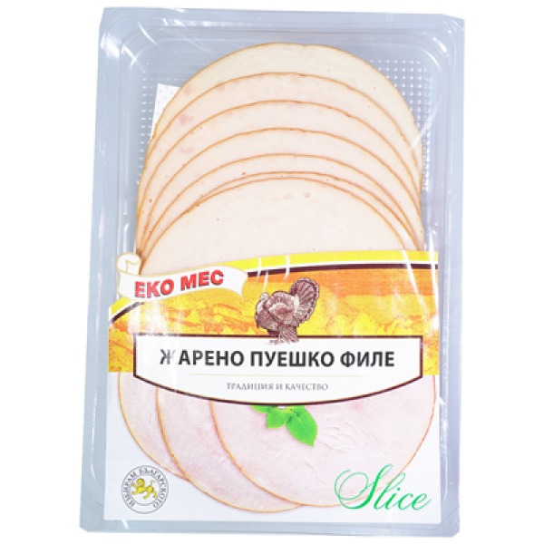 жарено пилешко филе еко-мес слайс 0.130гр