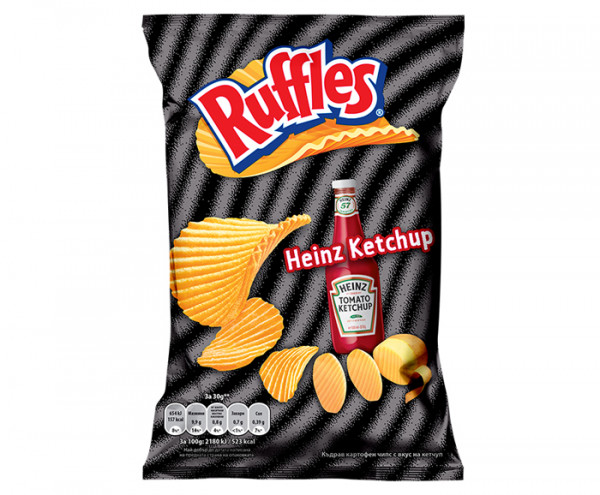 чипс рафълс с кетчуп 150гр.