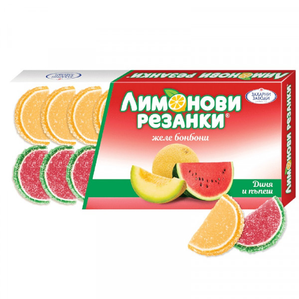 лимонови резанки с диня и пъпеш 180гр.