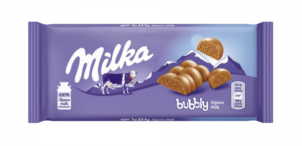 шоколад милка кафяви балончета 90гр