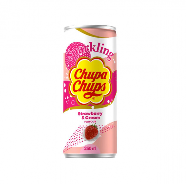 Газирана напитка Chupa Chups ягода и сметана - 0,250 мл.