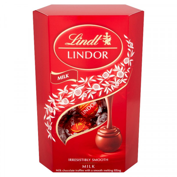 бонбони линдор млечен шоколад 200 гр