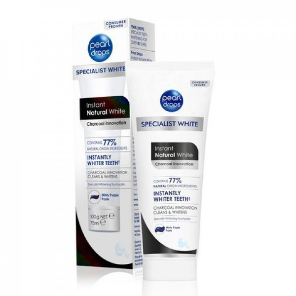 п.з.избелваща с активен въглен  pearl drops 75мл