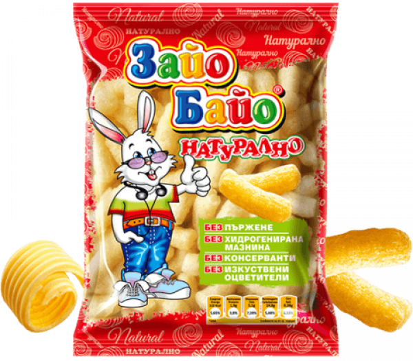 снакс зайо байо с натурално масло 45гр.