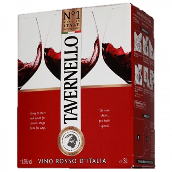 червено вино тавернело италианско 3л.