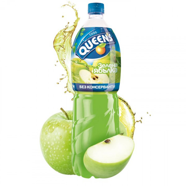 сок кул си куинс зелена ябълка 2л