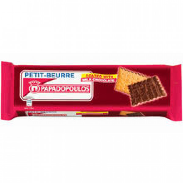 бисквите пападополус с млечен шоколад 134гр