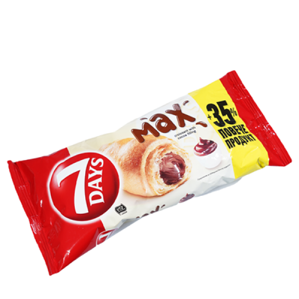 кроасан 7 дейс  макс с какаов пълнеж 92гр.