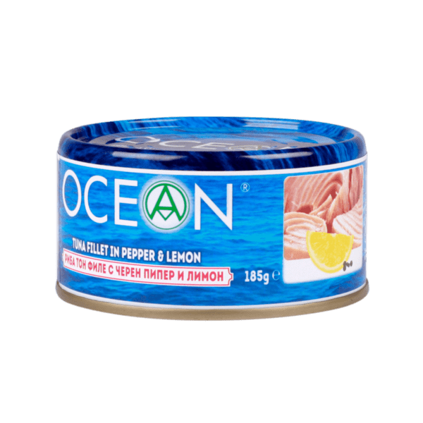 риба тон океан филе с лимон и черен пипер 185гр.