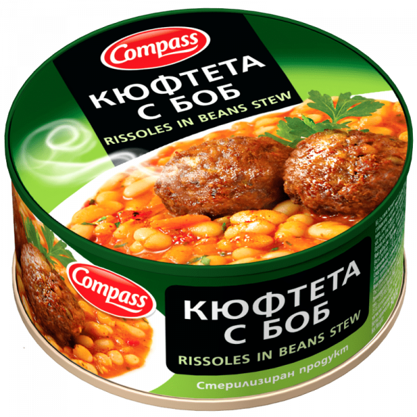 консерва меню кюфтета с боб яхния 300г