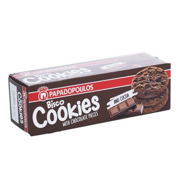 бисквити пападопулос какао и шоколад 180 гр