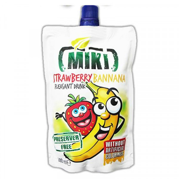 плодова напитка мики банан/ягода 200мл.