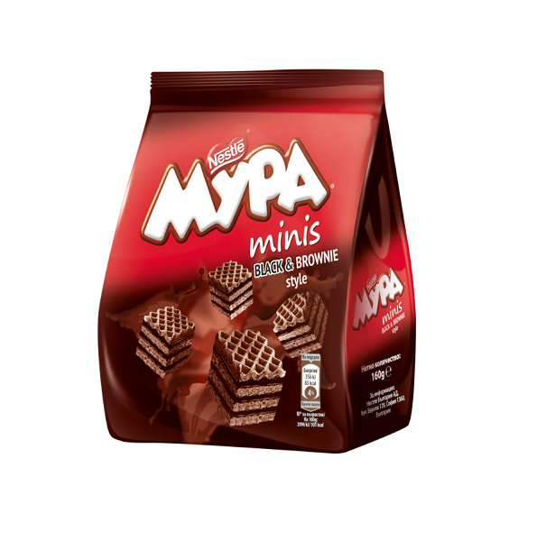 вафли мура нестле мини черно брауни 160гр